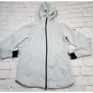 Under Armour Jacket MENS M Gray Golf Hooded UA Storm Full Zip Swing 1347289